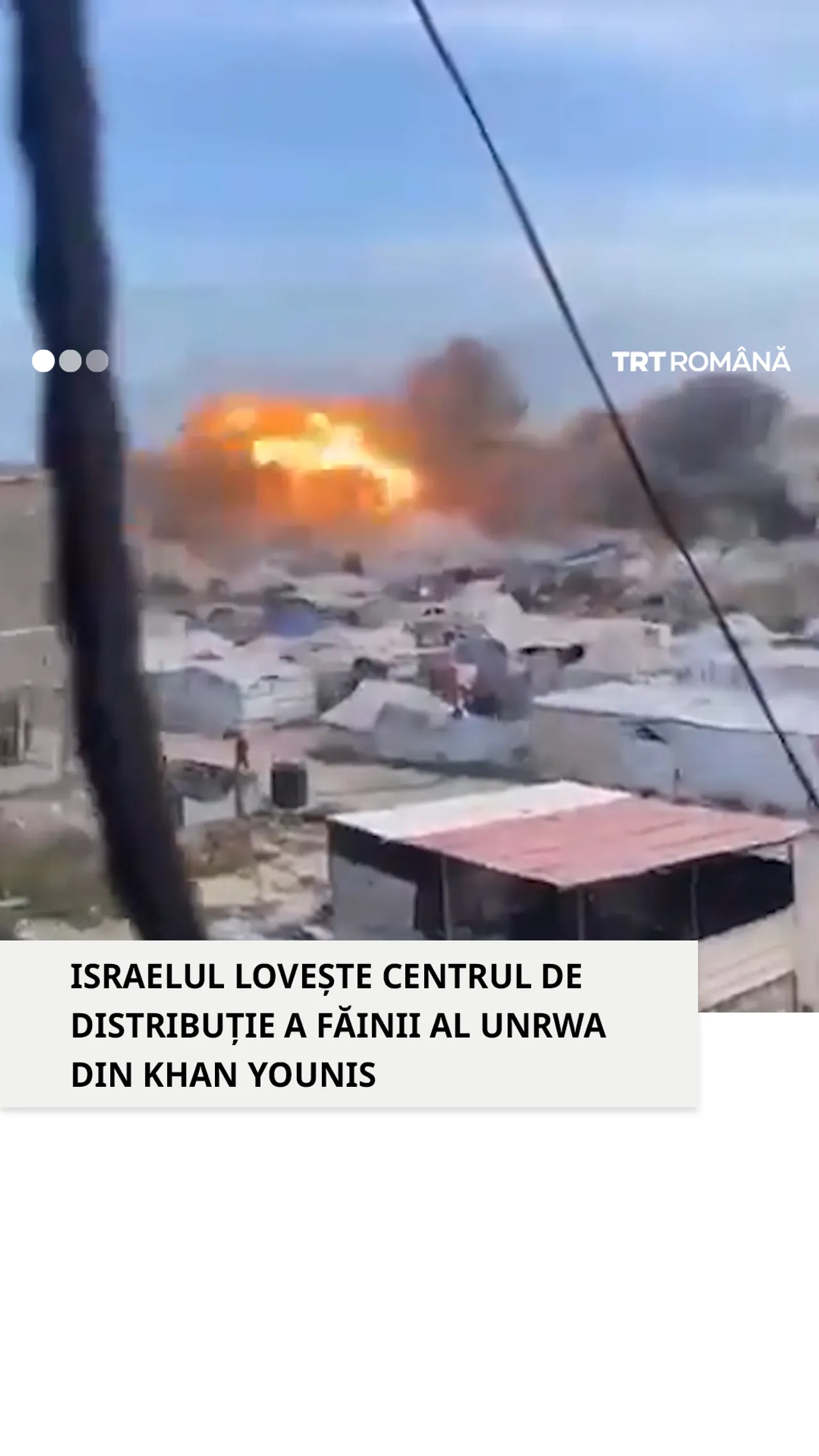 Un atac aerian israelian a vizat un centru de distribuție a făinii al UNRWA din Khan Younis